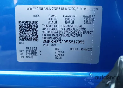 2025 Honda Prologue Elite from USA, damaged, VIN 3GPKHZRJ9SS517955